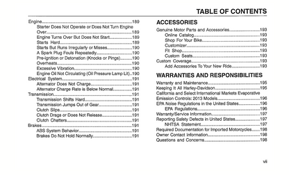 2013 Harley-Davidson FLHRSE5 Owner's Manual | English