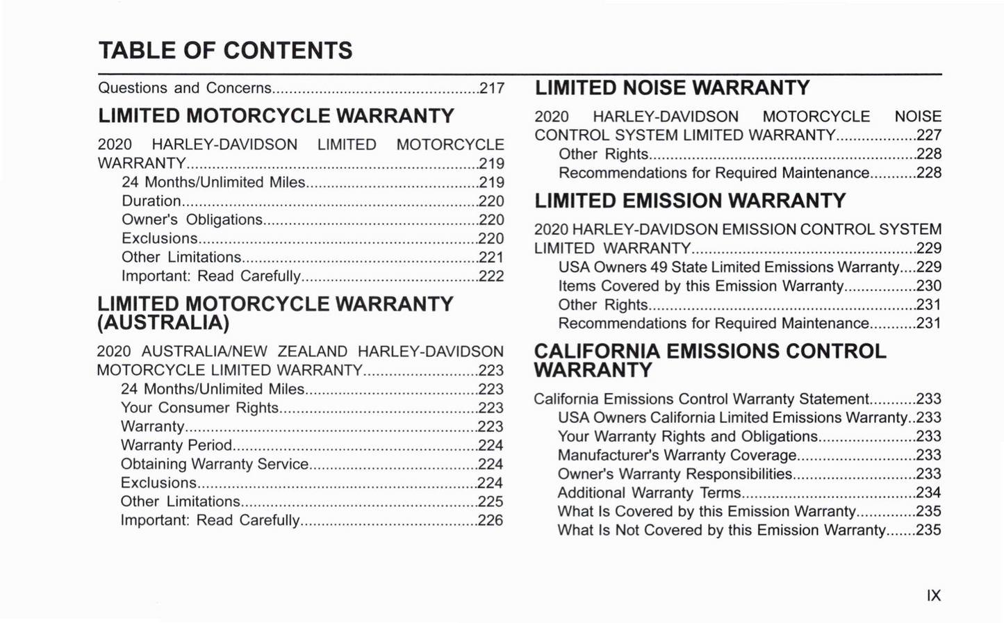 2020 Harley-Davidson FLHTKSE Owner's Manual | English