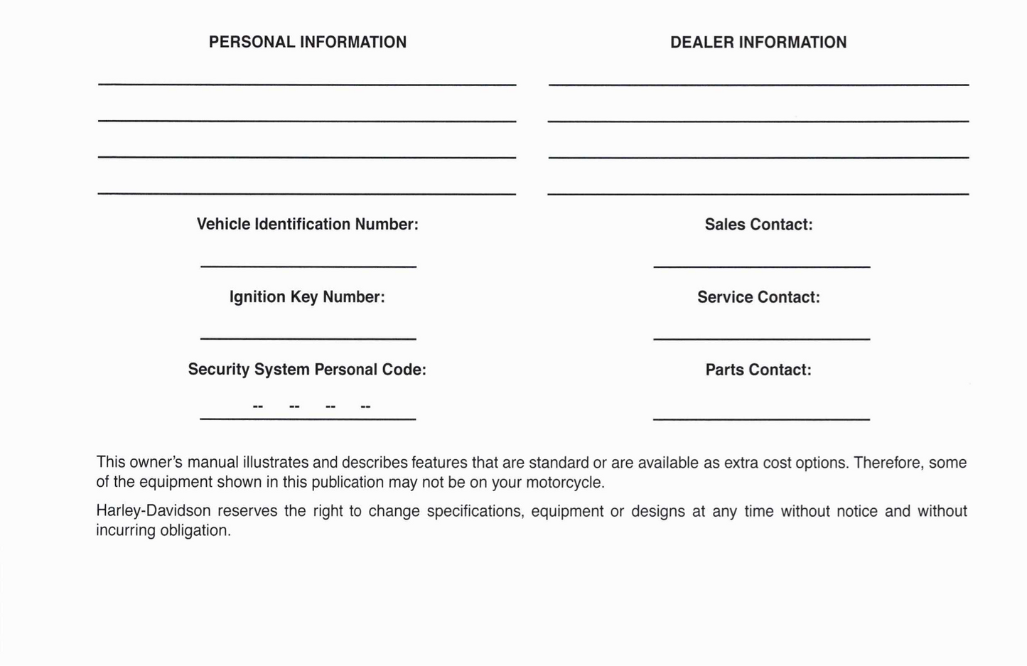 2008 Harley-Davidson Sportster Owner's Manual | English