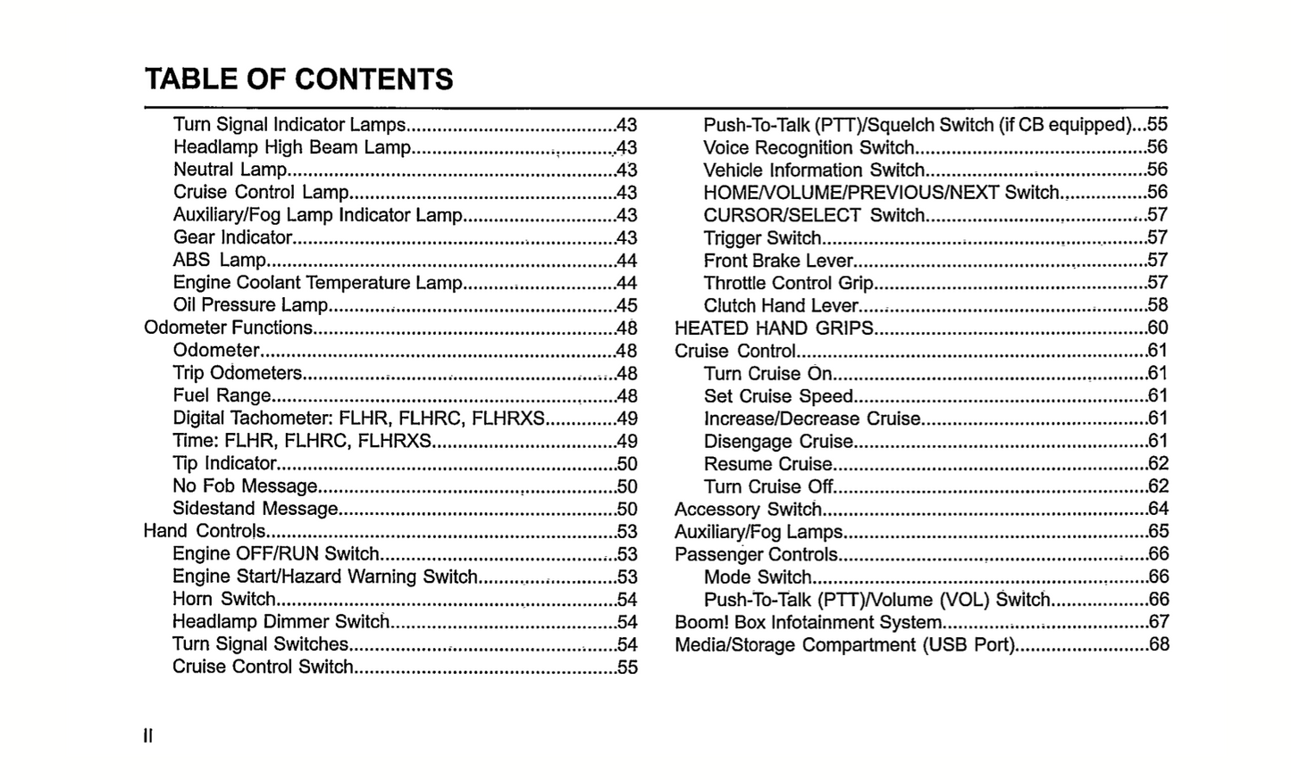 2018 Harley-Davidson Touring Owner's Manual | English