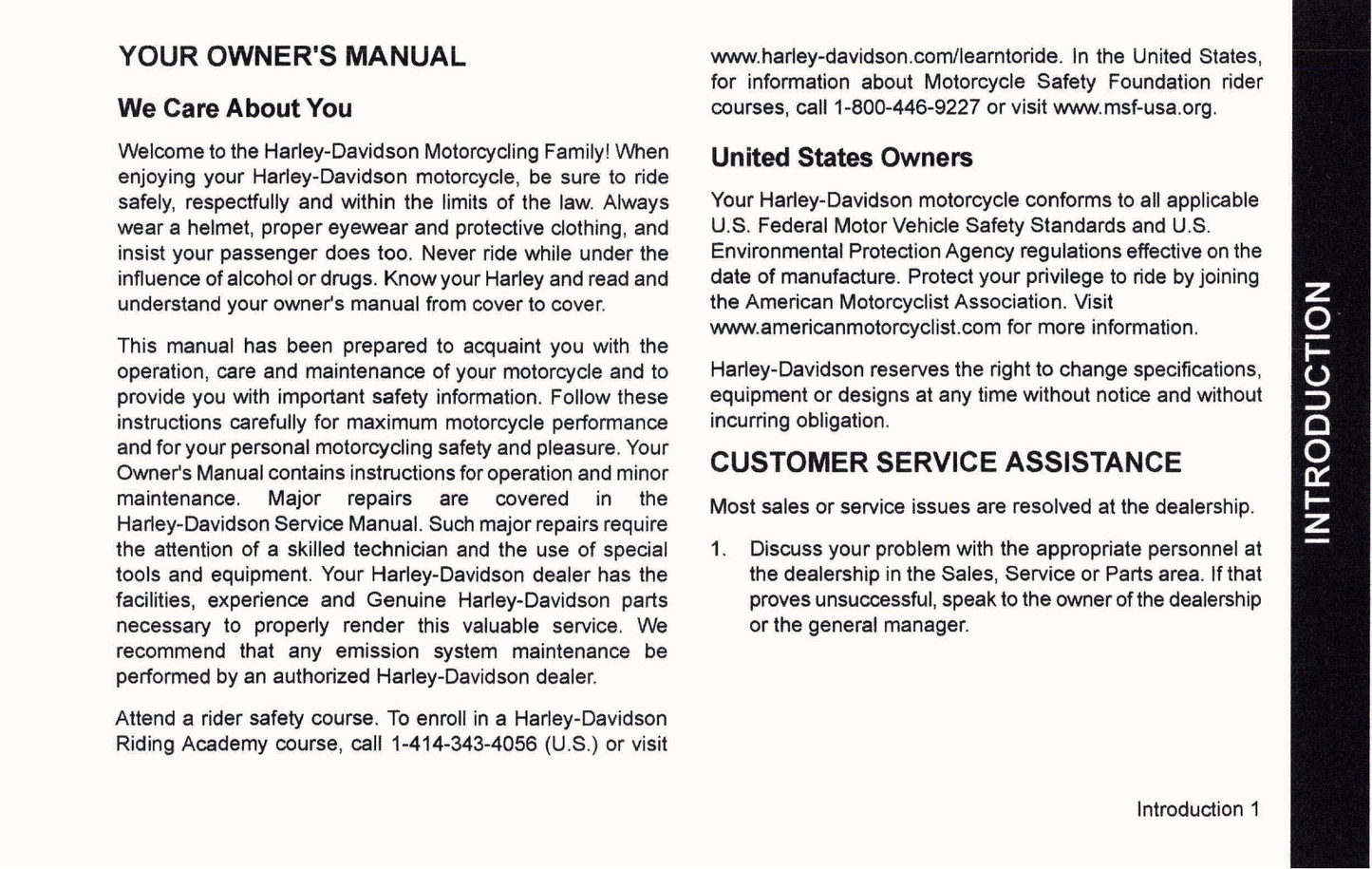 2023 Harley-Davidson Trike Models Owner's Manual | English