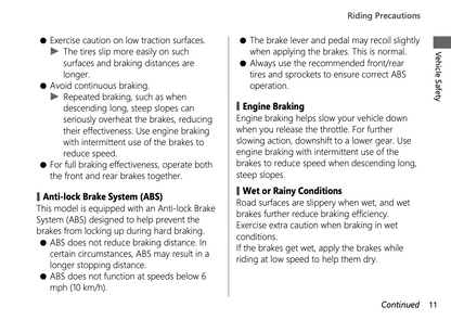 2024 Honda NC750X Owner's Manual | English