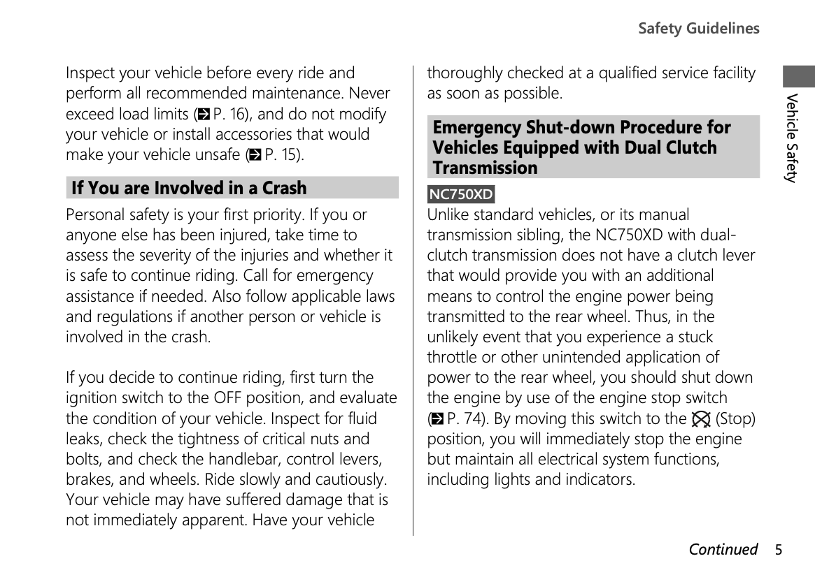 2024 Honda NC750X Owner's Manual | English