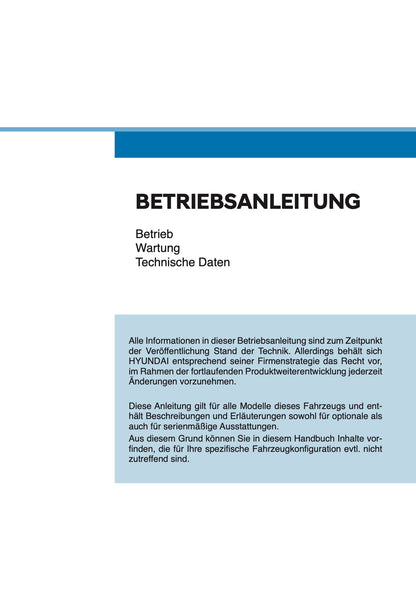 2025 Hyundai i10 Bedienungsanleitung | Deutsch