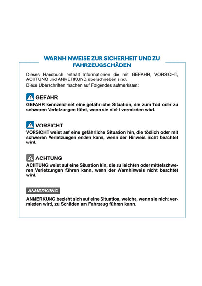 2025 Hyundai i10 Bedienungsanleitung | Deutsch