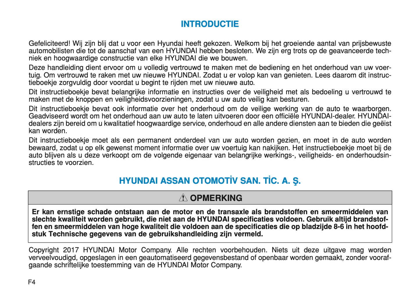 2017-2018 Hyundai i20 Owner's Manual | Dutch