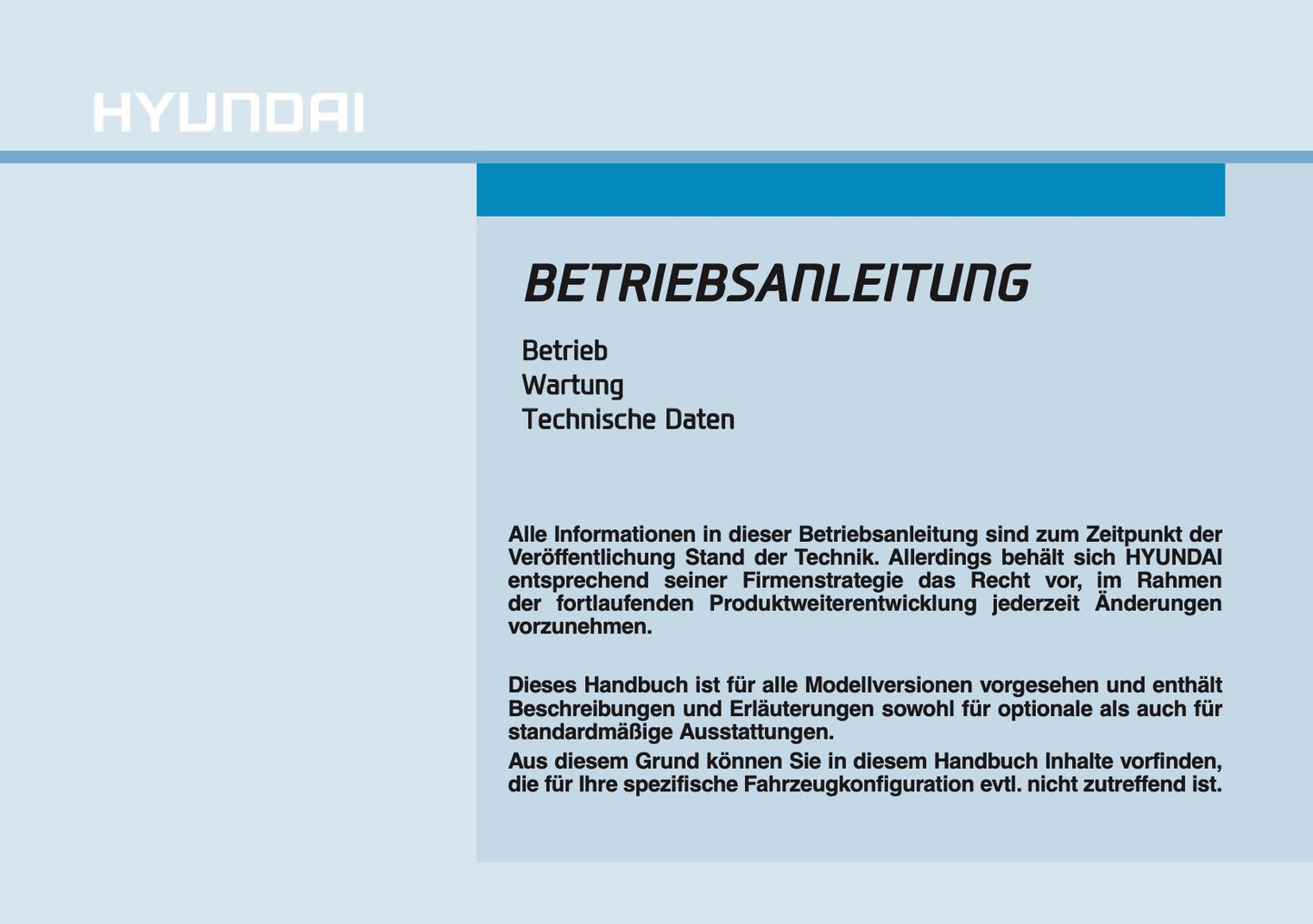 2026 Hyundai i30 Owner's Manual | German