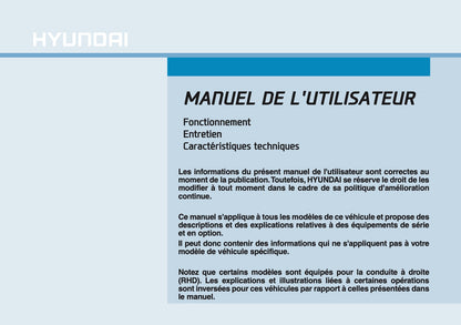 2026 Hyundai i30 Owner's Manual | French