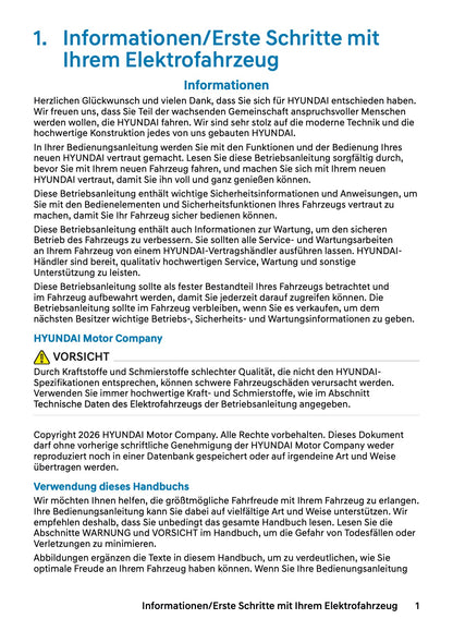 2026 Hyundai Inster Owner's Manual | German