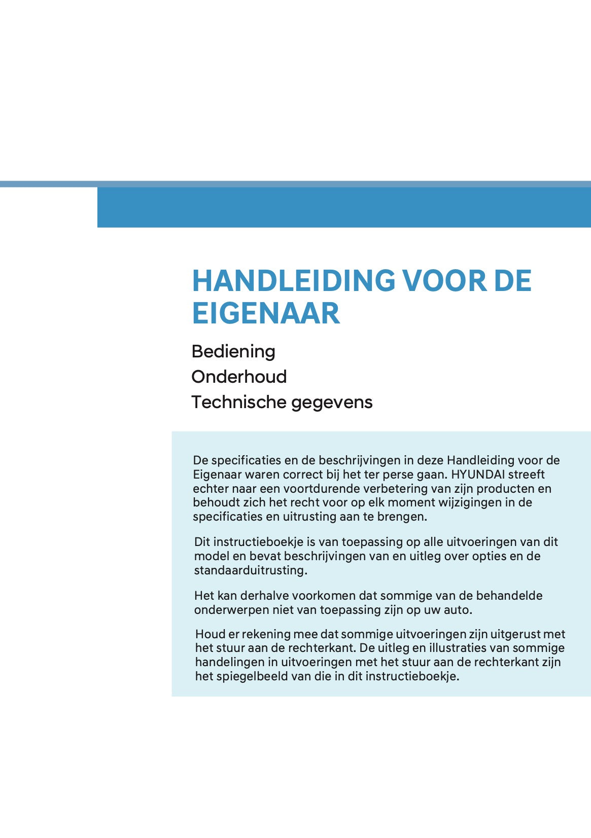 2026-2027 Hyundai Ioniq 3 Owner's Manual | Dutch