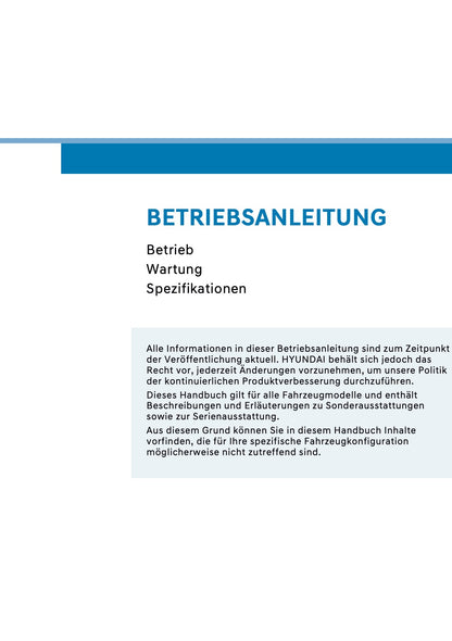 2026 Hyundai Kona Owner's Manual | German