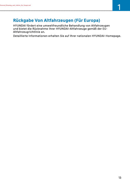 2026 Hyundai Kona Owner's Manual | German