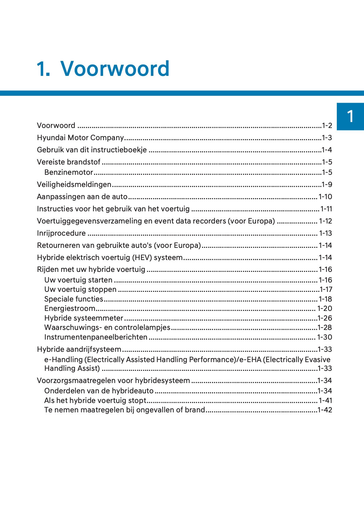 2024-2025 Hyundai Kona Hybrid Owner's Manual | Dutch
