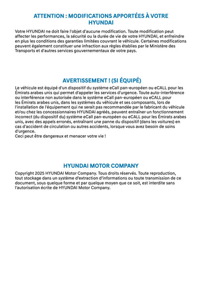 2026 Hyundai Nexo Manuel du propriétaire | Français