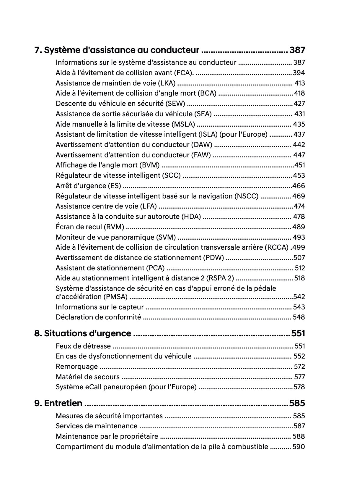 2026 Hyundai Nexo Manuel du propriétaire | Français