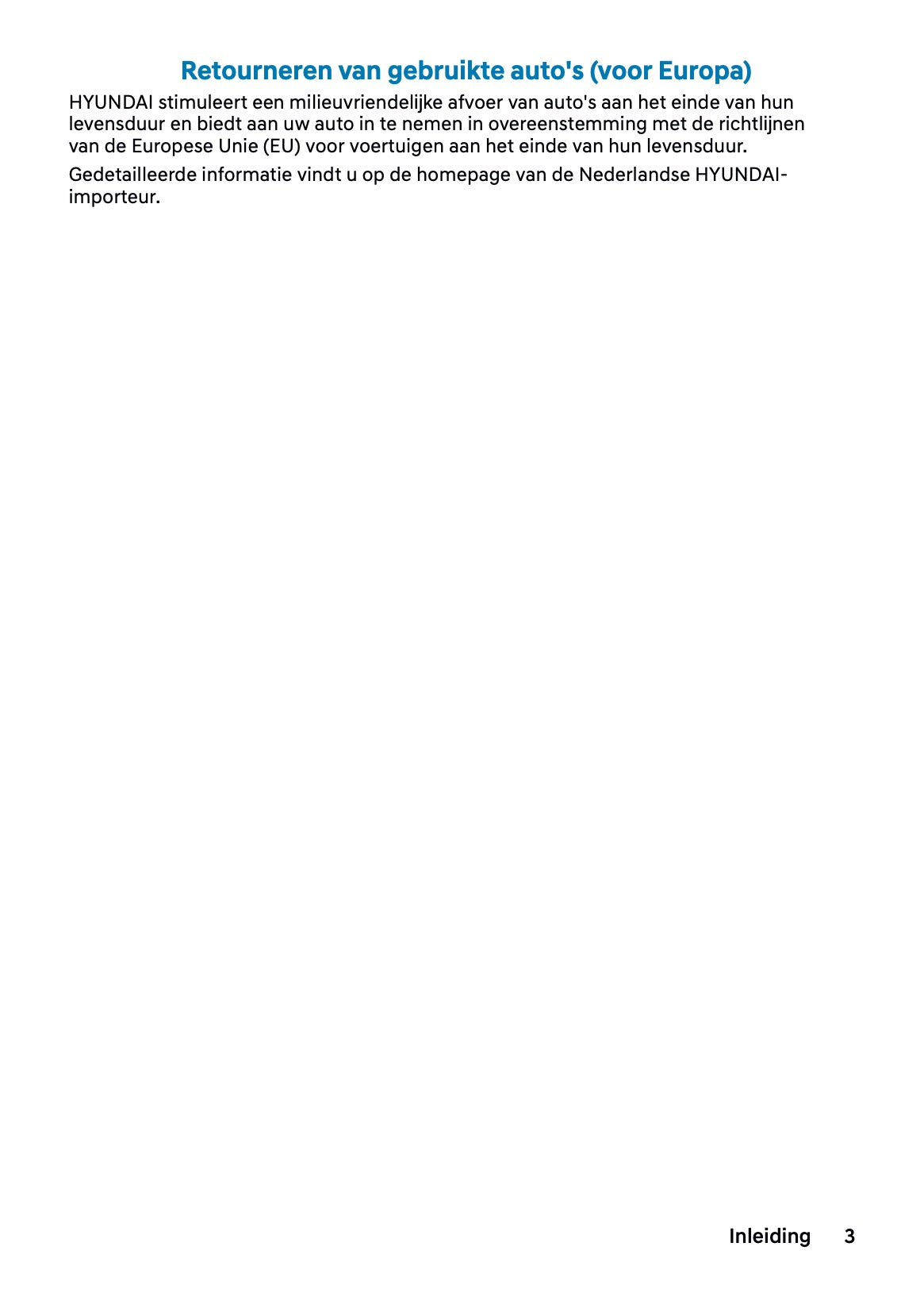 2026 Hyundai Nexo Owner's Manual | Dutch