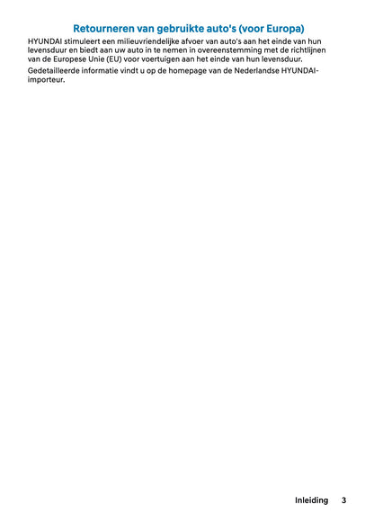 2026 Hyundai Nexo Owner's Manual | Dutch