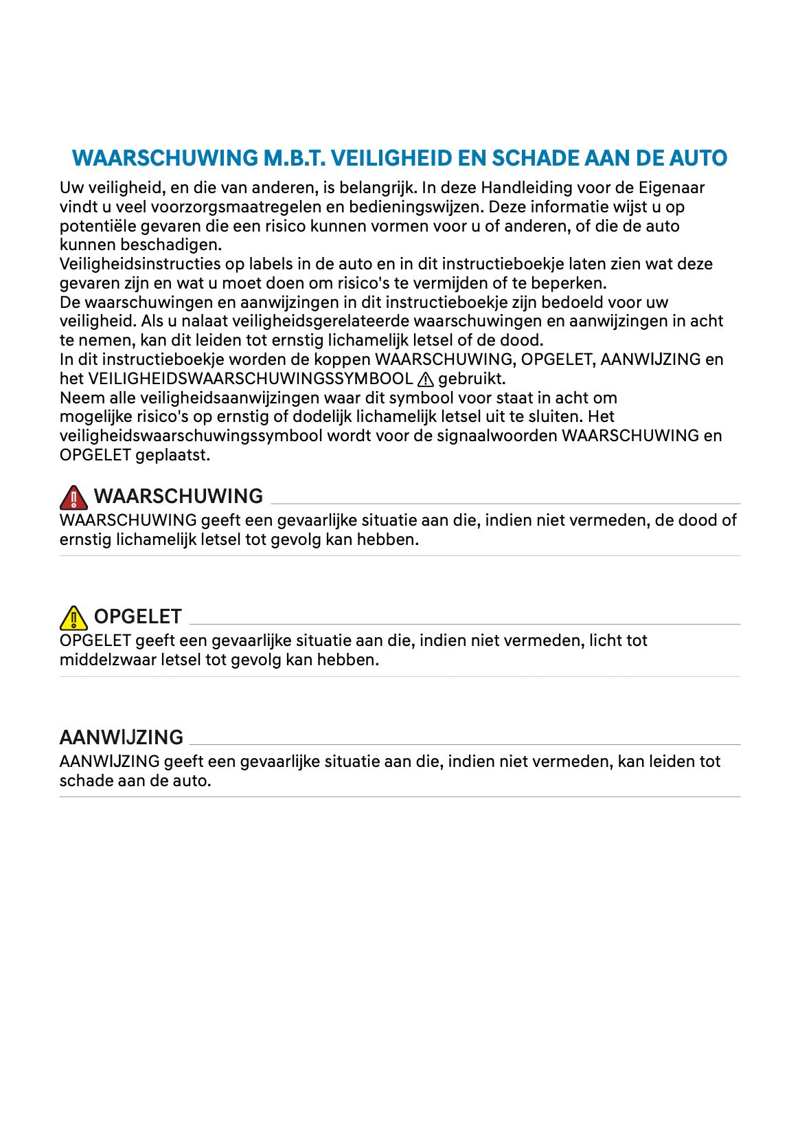 2026 Hyundai Nexo Owner's Manual | Dutch