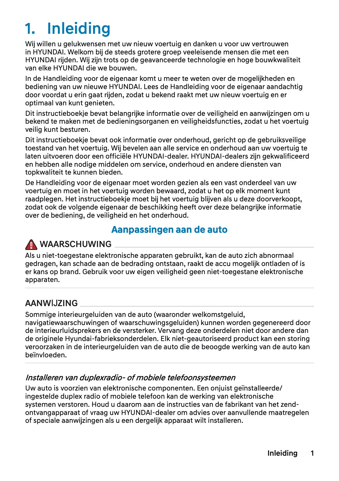 2026 Hyundai Nexo Owner's Manual | Dutch