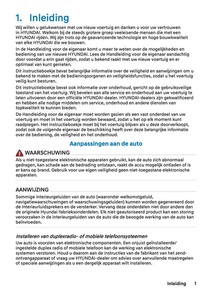 2026 Hyundai Nexo Owner's Manual | Dutch