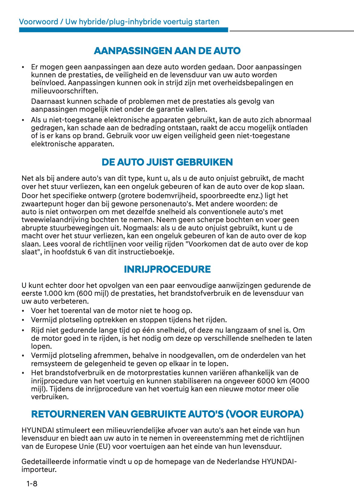 2023-2024 Hyundai Santa Fe Hybrid/PHEV Owner's Manual | Dutch