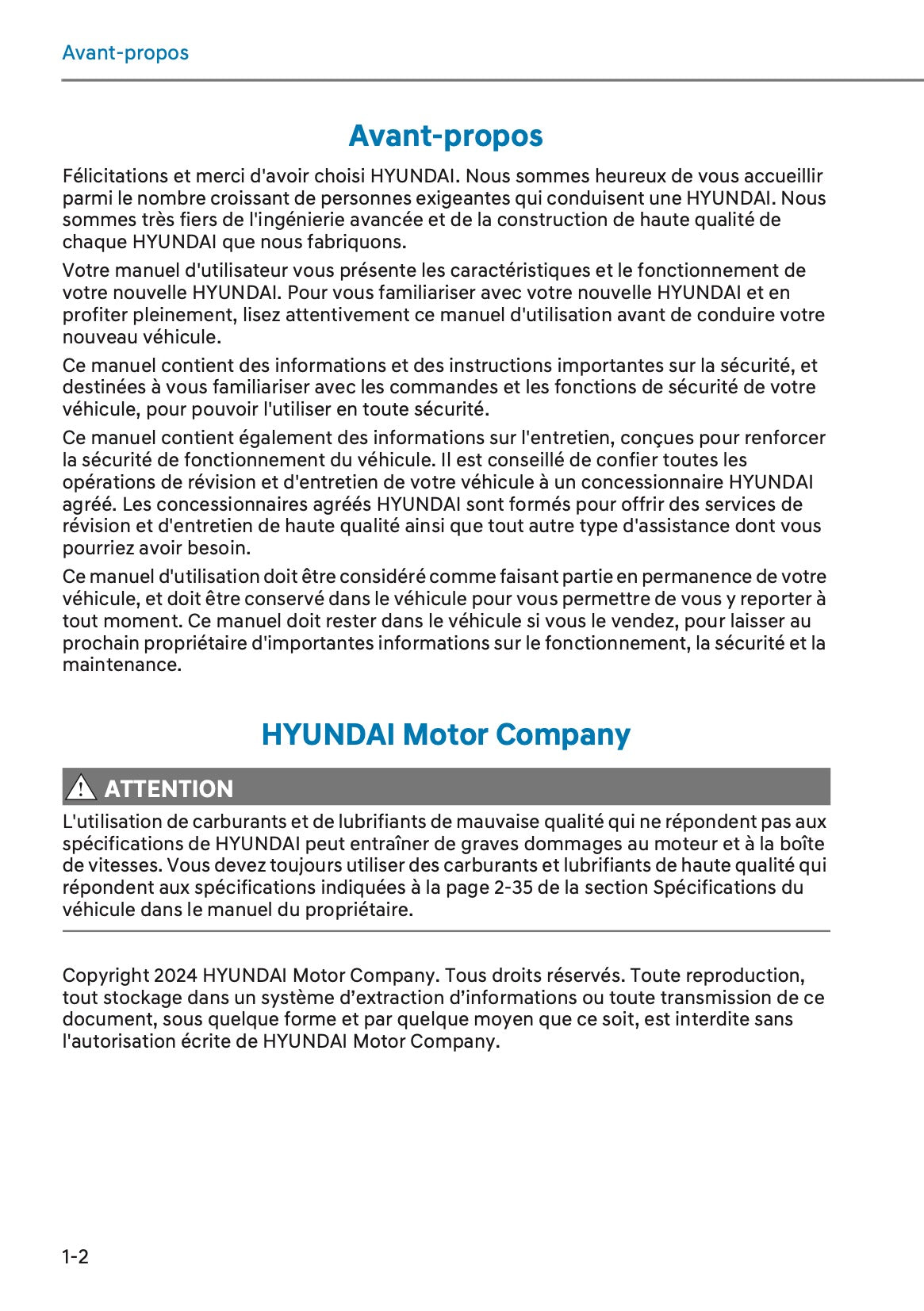 2025-2026 Hyundai Tucson Owner's Manual | French