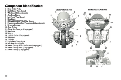 2015 Indian Motorcycle Chief Classic/Vintage/Chieftain/Roadmaster Owner's Manual | English