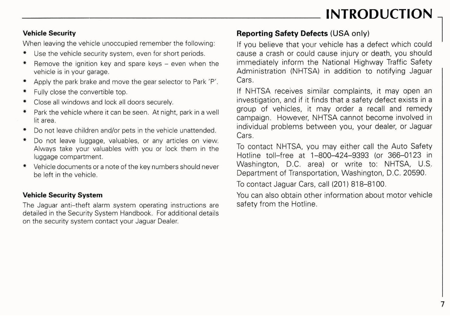 1998 Jaguar XK8 Owner's Manual | English