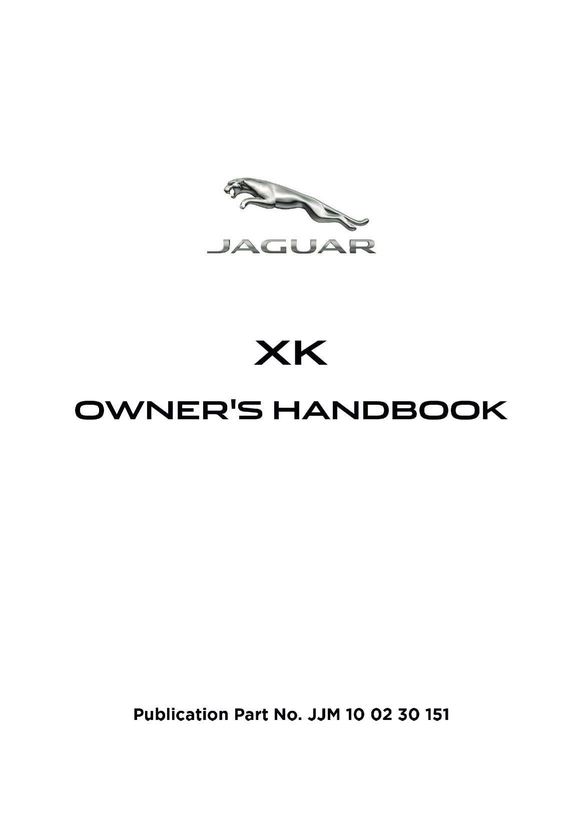 2015 Jaguar XK Owner's Manual | English