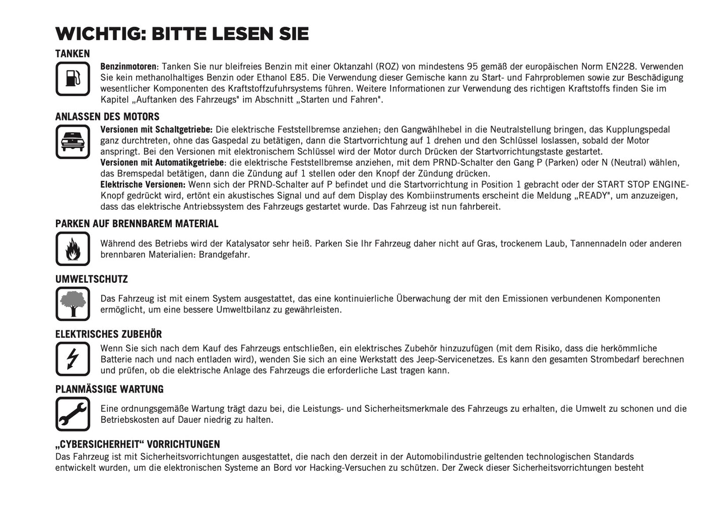 2025 Jeep Avenger Owner's Manual | German