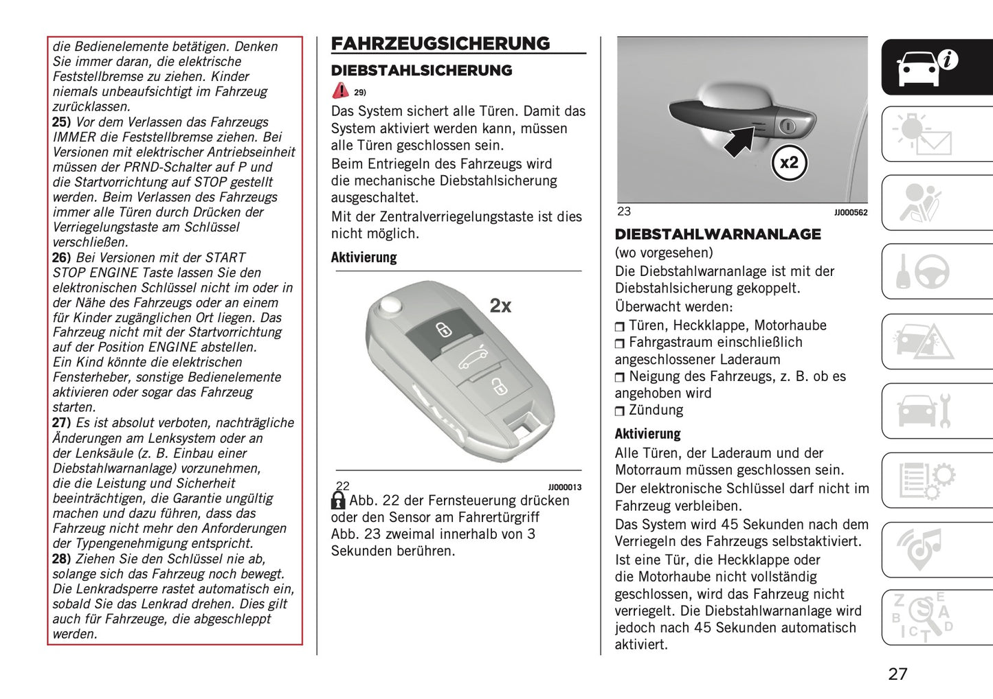 2025 Jeep Avenger Owner's Manual | German