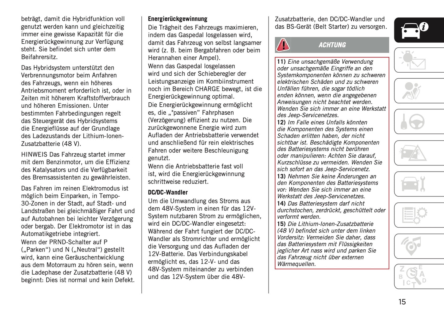 2025-2026 Jeep Avenger Owner's Manual | German