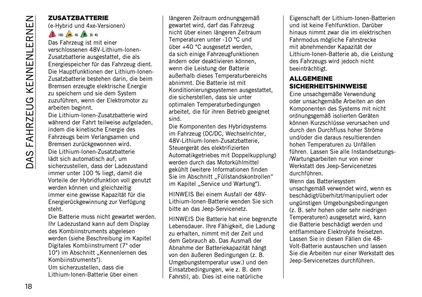 2025-2026 Jeep Avenger Owner's Manual | German