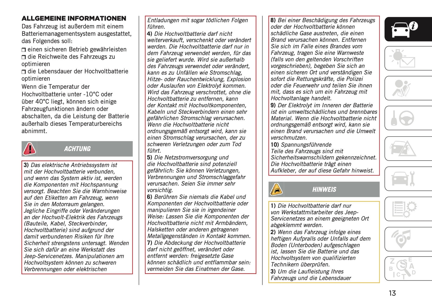 2026 Jeep Avenger Owner's Manual | German