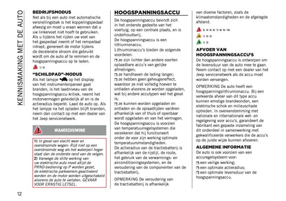 2025-2026 Jeep Avenger Gebruikershandleiding | Nederlands