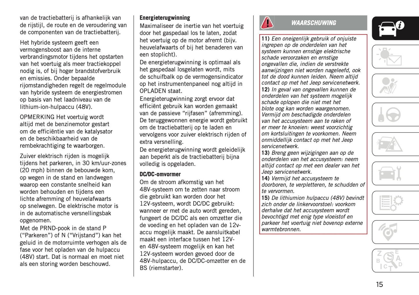 2025-2026 Jeep Avenger Gebruikershandleiding | Nederlands