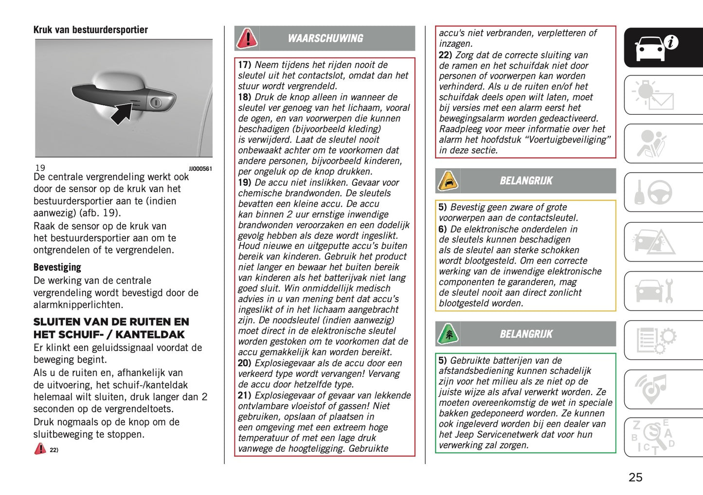 2025-2026 Jeep Avenger Gebruikershandleiding | Nederlands