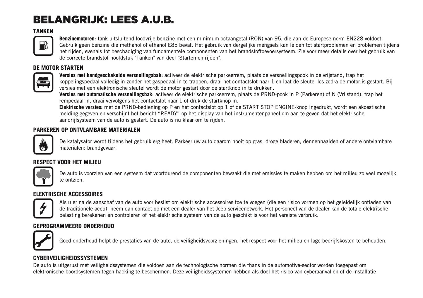 2026 Jeep Avenger Owner's Manual | Dutch