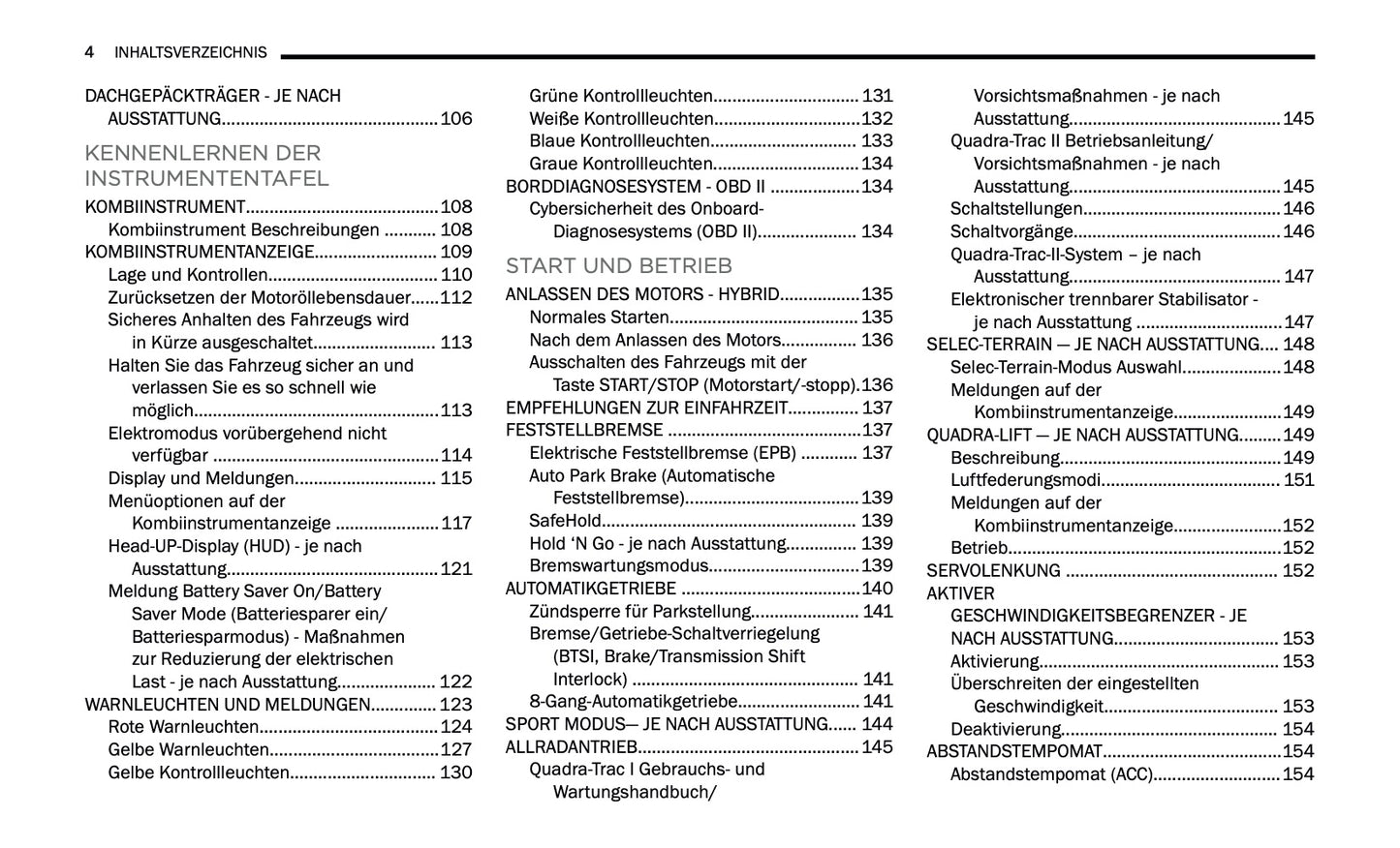 2024-2025 Jeep Grand Cherokee 4xe Owner's Manual | German