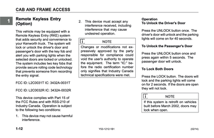 2009-2018 Kenworth T300 Owner's Manual | English