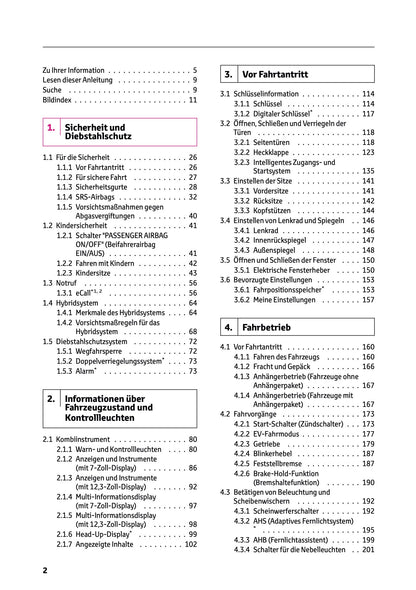 2025-2026 Lexus LBX Owner's Manual | German