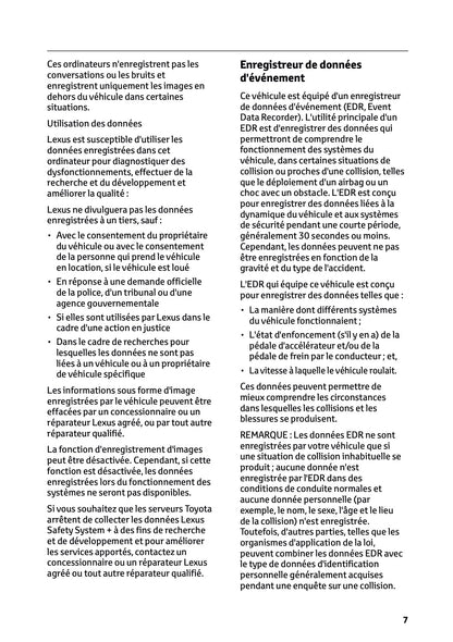 2025-2026 Lexus LBX Owner's Manual | French