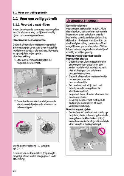 2024-2025 Lexus LBX Owner's Manual | Dutch