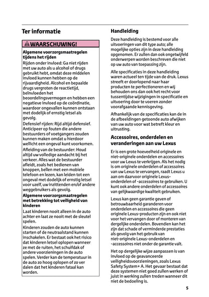 2024-2025 Lexus LBX Owner's Manual | Dutch