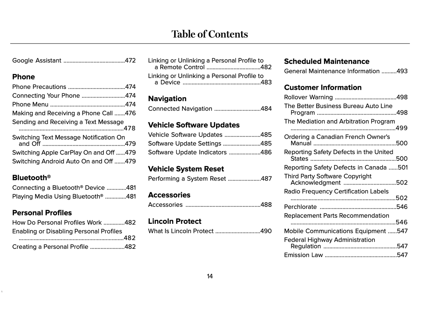 2024 Lincoln Nautilus Owner's Manual | English