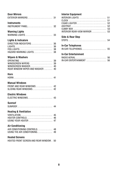 2002 Land Rover Defender Owner's Manual | English