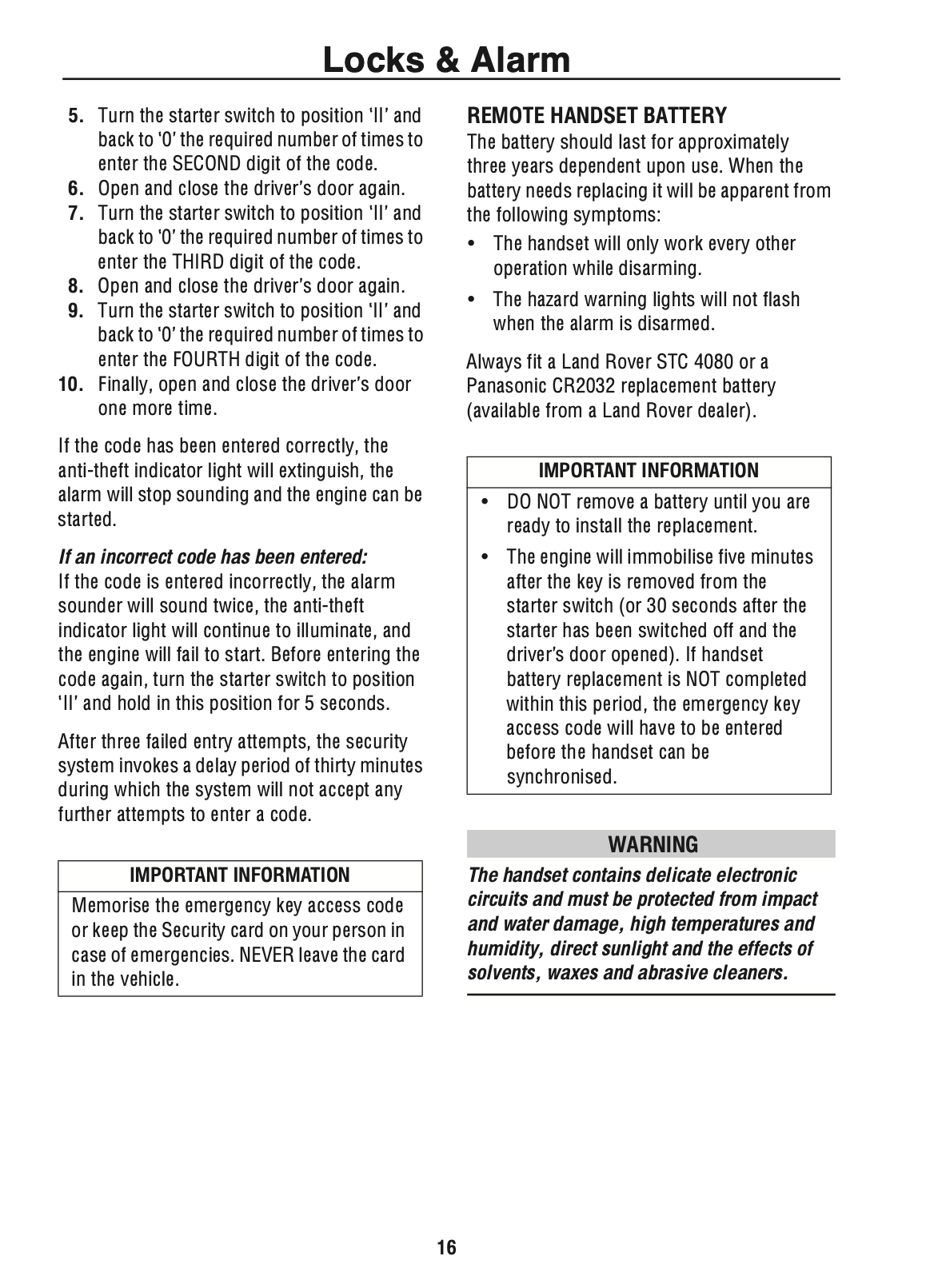 2002 Land Rover Defender Owner's Manual | English