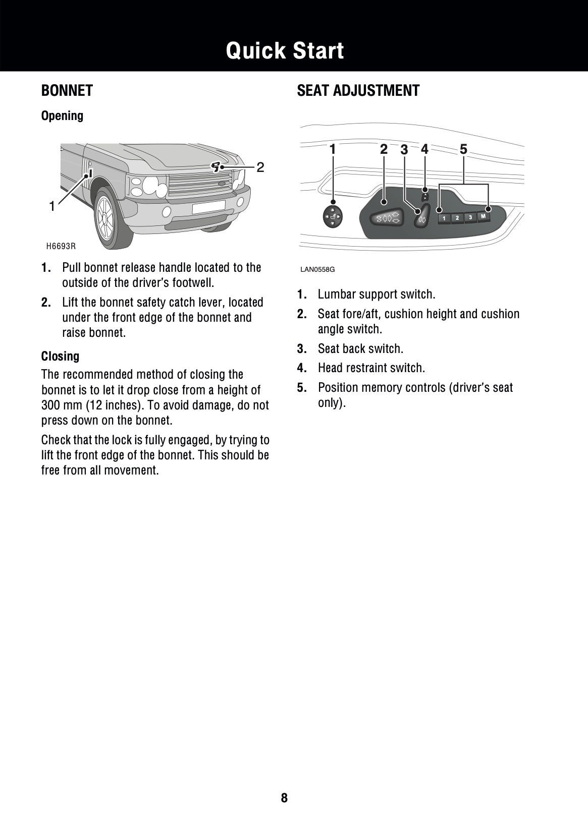 2008 Land Rover Range Rover Owner's Manual | English