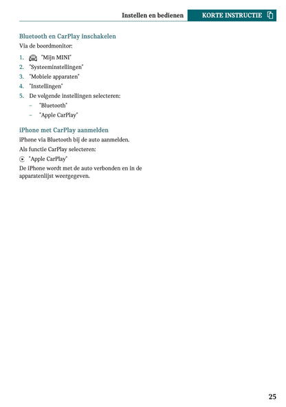 2022-2023 Mini Cabrio Gebruikershandleiding | Nederlands