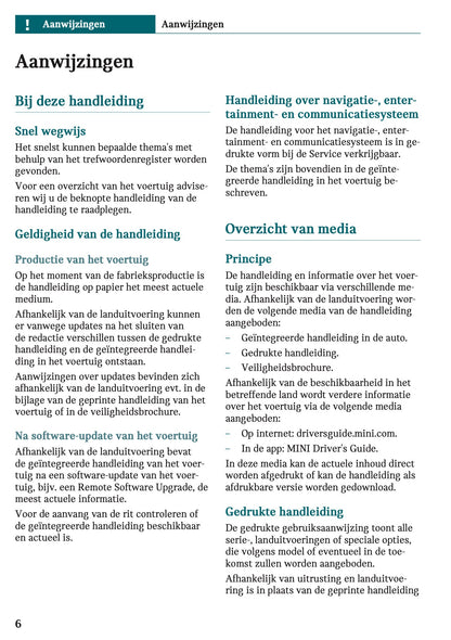 2025-2026 Mini Cooper Gebruikershandleiding | Nederlands